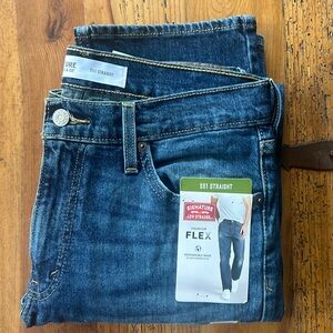 Men New Signature Levi Strauss Premium Flex S51 Straight Jeans 30”WX 32”L